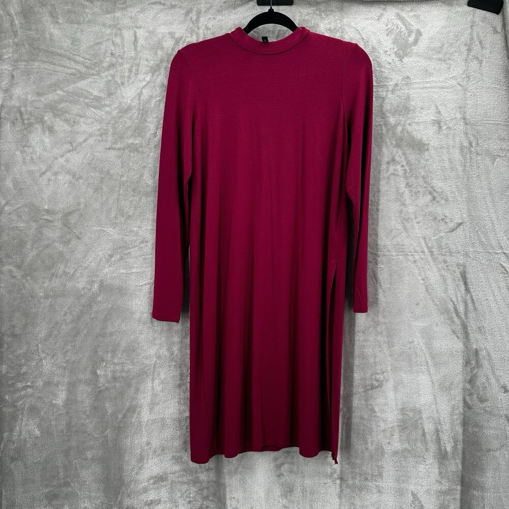 Eileen Fisher Dress Womens XS Red Berry Modest Slinky Capsule Career